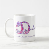 Darlene naam betekent decoratief D monogram mok (Links)