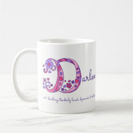 Darlene naam betekent decoratief D monogram mok