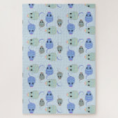 Darlene's blauwe en bruine moessons legpuzzel (Verticaal)