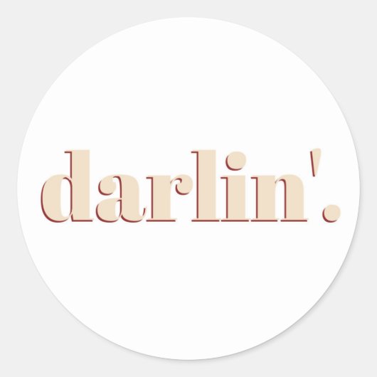 Darlin' Sticker (Voorkant)