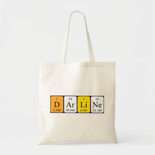Darline periodieke lijstnaam canvas tas (Voorkant)