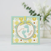 Darling Baby Toes Invitation Square Kaart (Staand voorkant)