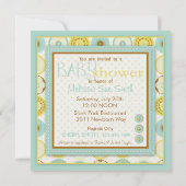 Darling Baby Toes Invitation Square Kaart (Achterkant)