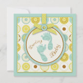 Darling Baby Toes Invitation Square Kaart (Voorkant)
