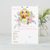 Darling Bee Invitation Kaart (Staand voorkant)