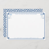 Darling Blue en White China Staffordshire Dogs Notitiekaartje (Voorkant / Achterkant)