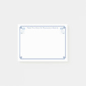 Darling Blue en White Staffordshire Spaniel Desk Post-it® Notes (Voorkant)