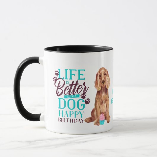Darling Cocker Spaniel Dog houdt van MOM Birthday Mok (Links)