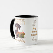 Darling Dachshund Dog Funny MOM of Dads Birthday Mok (Voorkant links)