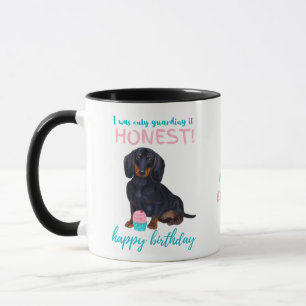 Darling Dachshund Dog Funny MOM of Dads Birthday Mok