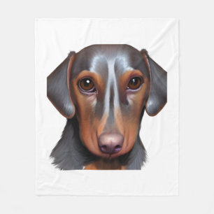Darling Dachshund Fleece Deken