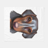 Darling Dachshund Fleece Deken (Voorkant (Horizontaal))