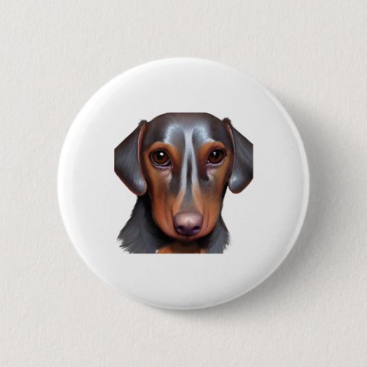 Darling Dachshund Ronde Button 5,7 Cm (Voorkant)
