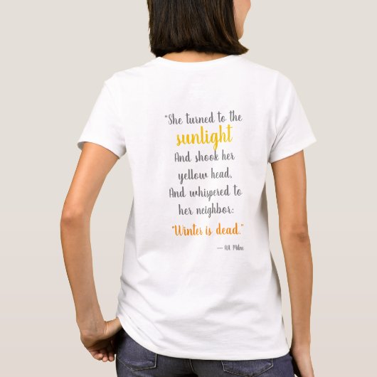 Darling Daffodil - Nieuw saldo T-shirt, wit T-shirt (Achterkant)