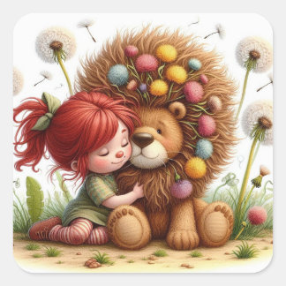 Darling Dandelion Vierkante Sticker