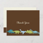 Darling Dinosaurs Hartelijk dank Bedankkaart (Voorkant / Achterkant)