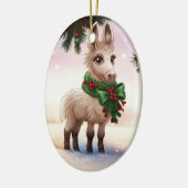 Darling Donkey Christmas Wreath Holiday Keramisch Ornament (Links)