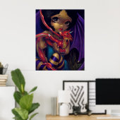 Darling Dragonling I ART PRINT dragon fairy (Thuiskantoor)