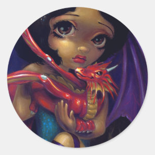 "Darling Dragonling I" ticker Ronde Sticker