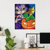 Darling Dragonling II ART PRINT Halloween Dragon (Thuiskantoor)