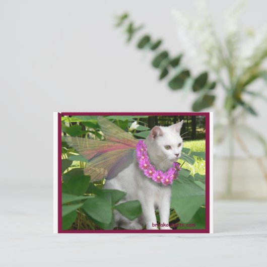 Darling Fairy Cat Briefkaart (Staand voorkant)