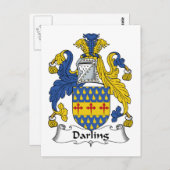 Darling Family Crest Briefkaart (Voorkant / Achterkant)
