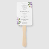 Darling Flora Wedding Programme Fan Handwaaier (Achterkant)