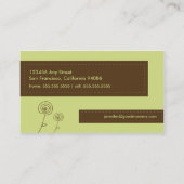 Darling Flower Mouse Calling Card (limoen) Contactkaartje (Achterkant)