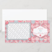 Darling Girl Birthday-fotokaart (Voorkant / Achterkant)