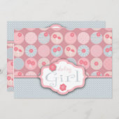 Darling Girl Invitation Kaart (Voorkant / Achterkant)