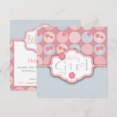 Darling Girl Invitation Square Kaart (Voorkant / Achterkant)