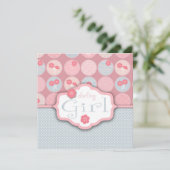 Darling Girl Invitation Square Kaart (Staand voorkant)