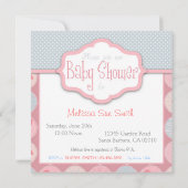 Darling Girl Invitation Square Kaart (Achterkant)