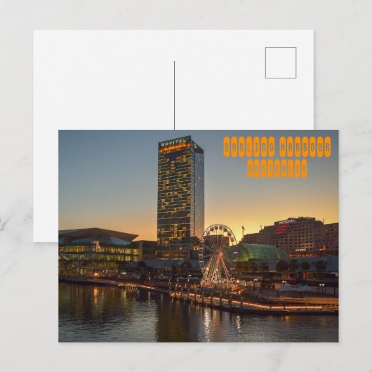 Darling Harbour van Sydney Australia Briefkaart (Voorkant / Achterkant)