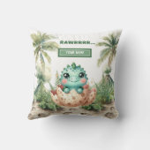 Darling Hatching Soon Baby Dinosaur Baby Pillow Kussen (Achterkant)