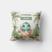 Darling Hatching Soon Baby Dinosaur Baby Pillow Kussen (Voorkant)