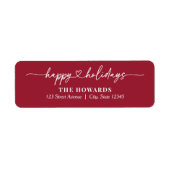 Darling Heart EDITABLE KLEUR Vakantie Adres Label (Voorkant)