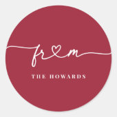 Darling Heart Holiday Sticker Envelope Seal (Voorkant)