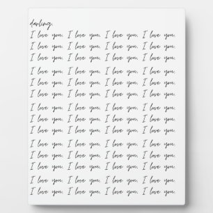 Darling I Love You Art Plaque Display Fotoplaat