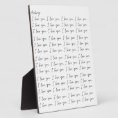 Darling I Love You Art Plaque Display Fotoplaat (Zijkant)