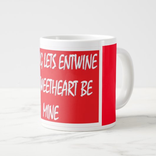 Darling Lets Entwine-liefhebbers vinden rood wit Grote Koffiekop (Voorkant rechts)