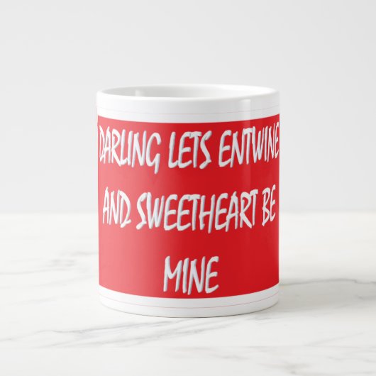 Darling Lets Entwine-liefhebbers vinden rood wit Grote Koffiekop (Voorkant)