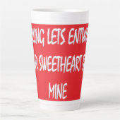 Darling Lets Entwine-liefhebbers vinden rood wit Latte Mok (Voorkant)