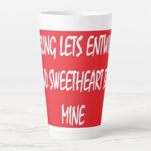 Darling Lets Entwine-liefhebbers vinden rood wit Latte Mok (Voorkant)