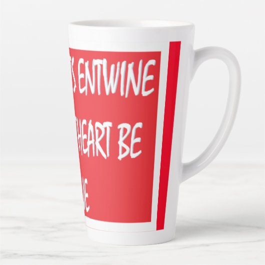 Darling Lets Entwine-liefhebbers vinden rood wit Latte Mok (Rechts)