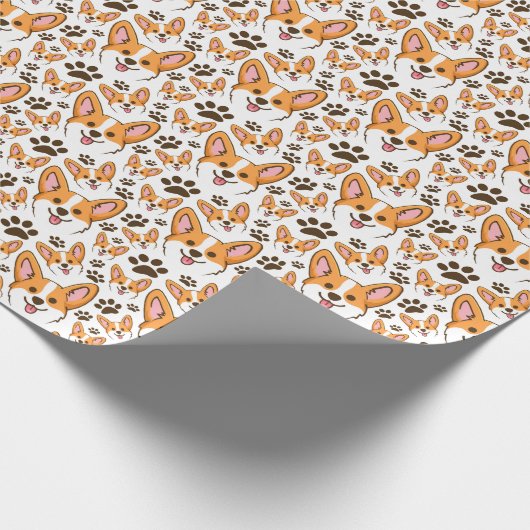 Darling Pembroke Welsh Corgi Pet Puppy Dog Cadeaupapier (Hoek)