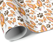 Darling Pembroke Welsh Corgi Pet Puppy Dog Cadeaupapier (Rol Hoek)