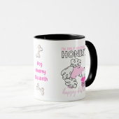 Darling Pink Poodle Dog MOMs Fun Birthday Mok (Voorkant rechts)