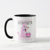 Darling Pink Poodle Dog MOM's Funny Birthday Mok (Links)