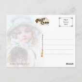 Darling portret van een klein meisje en haar hond briefkaart (Achterkant)